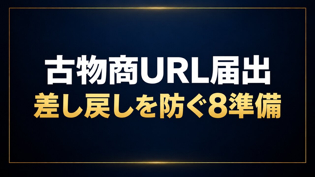 電脳せどりでAmazonストアの古物商URL届出を準備する8項目