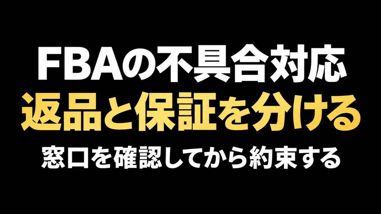 FBA商品の不具合は返品とメーカー保証を分けて確認する